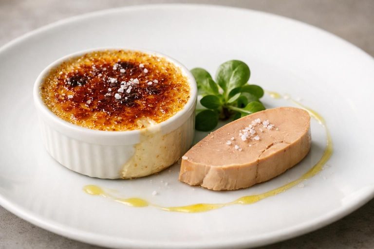 découvrez notre recette gourmande de crème brûlée au foie gras, une entrée raffinée alliant douceur et saveurs délicates pour épater vos invités.