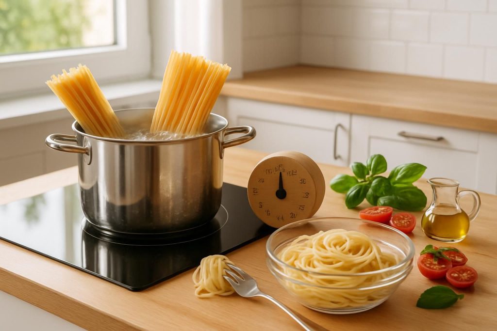découvrez le temps de cuisson idéal pour des pâtes parfaites, afin d'obtenir une texture al dente et un goût savoureux à chaque repas.