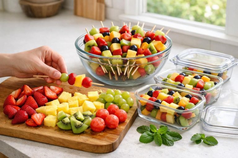 découvrez nos astuces pratiques pour préparer des brochettes de fruits à l'avance et gagner du temps lors de vos repas ou événements.